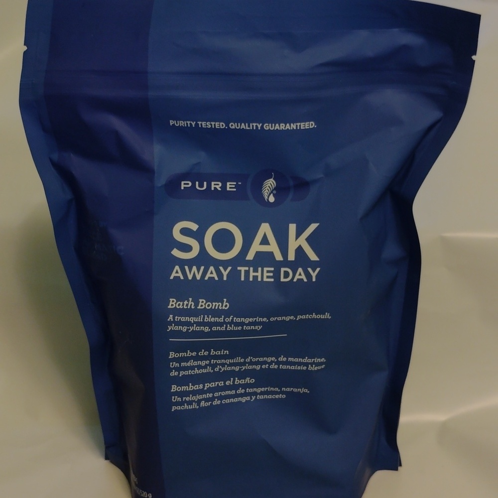 4 Pack of Pure Soak Away the Day Bath Bombs — Powered by Peace Tranquility Blend